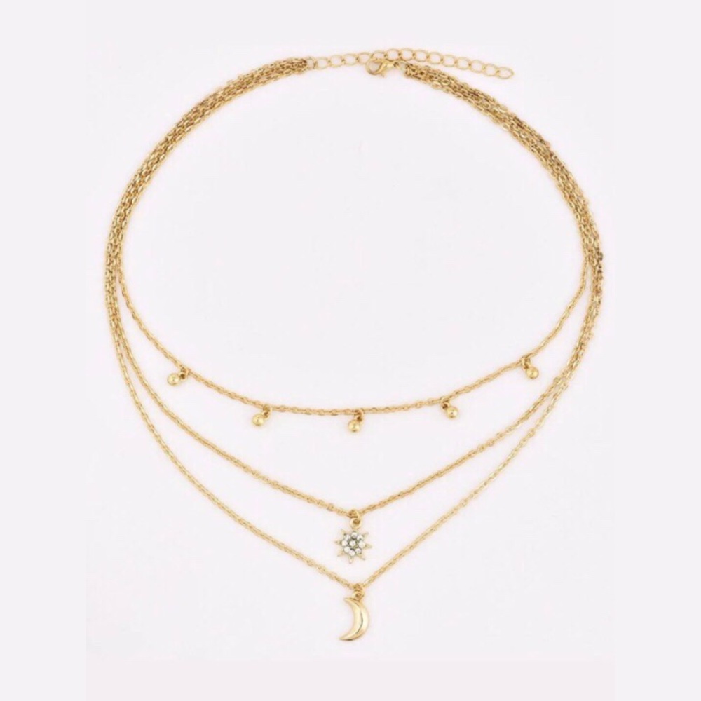 Moon & Star Layered Necklace